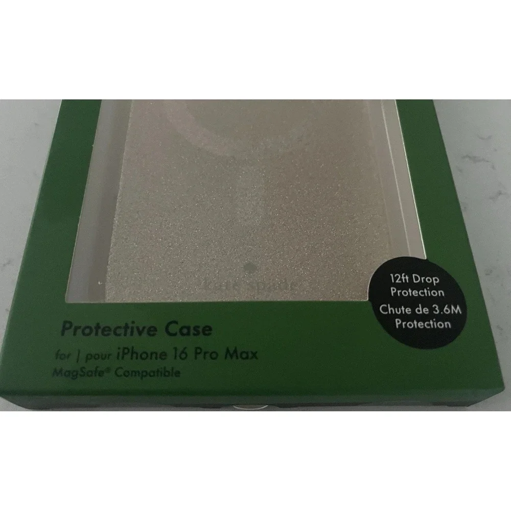 KATE SPADE Protective Case Magsafe For‎ IPHONE 16 PRO MAX Gold Clear Sparkle